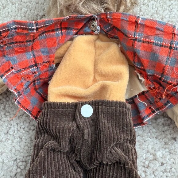 Vintage Steiff 7875728 12” Thin Cloth Doll With Brown Corduroy Pants & Hat - Picture 6 of 11